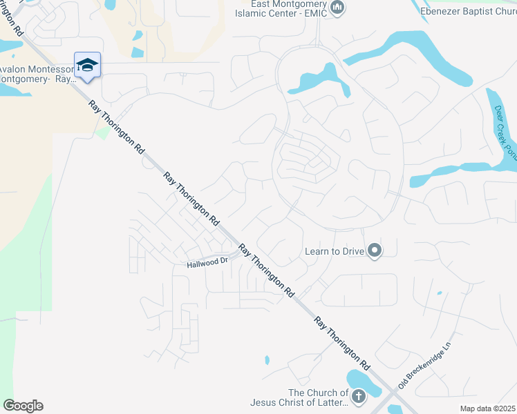 map of restaurants, bars, coffee shops, grocery stores, and more near 9318 Verdin Court in Montgomery