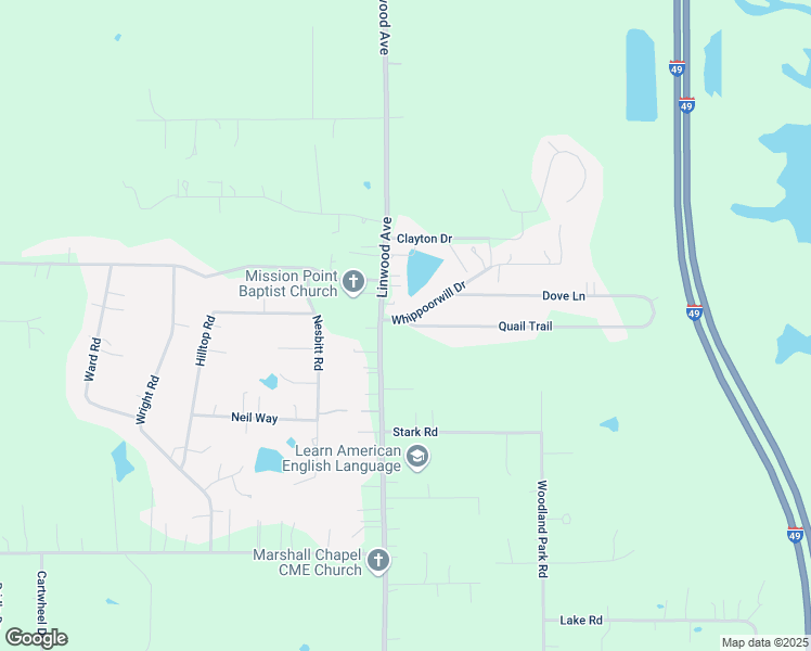 map of restaurants, bars, coffee shops, grocery stores, and more near 341 Whippoorwill Drive in Stonewall