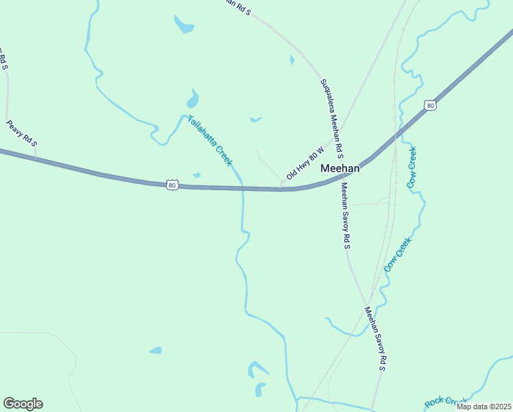 map of restaurants, bars, coffee shops, grocery stores, and more near 12271-12321 U.S. 80 in Meridian