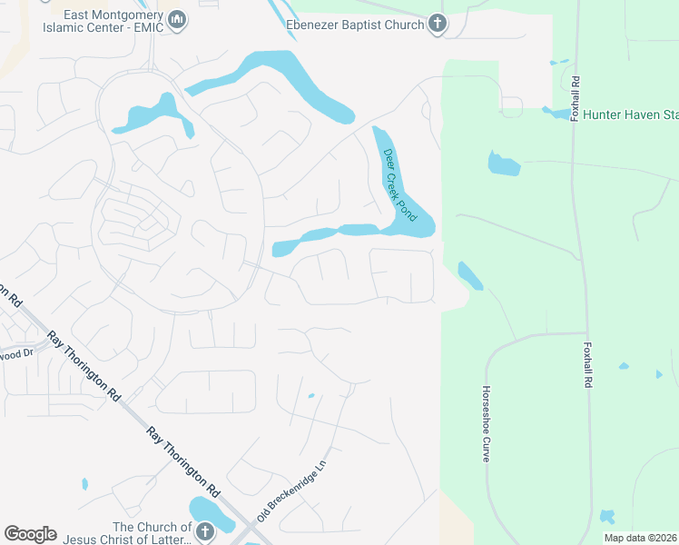 map of restaurants, bars, coffee shops, grocery stores, and more near 9221 Springwood Court in Montgomery