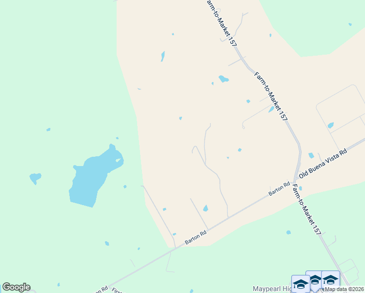 map of restaurants, bars, coffee shops, grocery stores, and more near 290 Barton Road in Maypearl