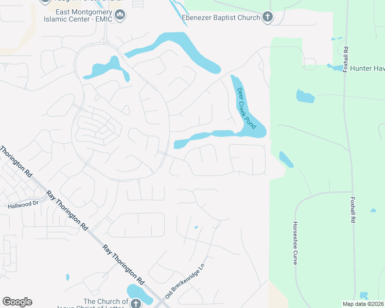 map of restaurants, bars, coffee shops, grocery stores, and more near 9281 Springwood Court in Montgomery
