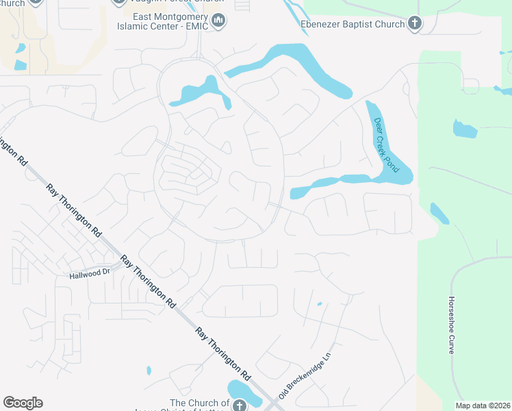 map of restaurants, bars, coffee shops, grocery stores, and more near 9057 Ashland Park Place in Montgomery