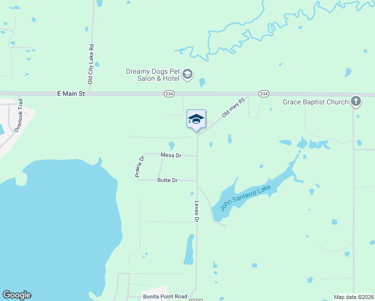 map of restaurants, bars, coffee shops, grocery stores, and more near 106 Mesa Drive in Mabank