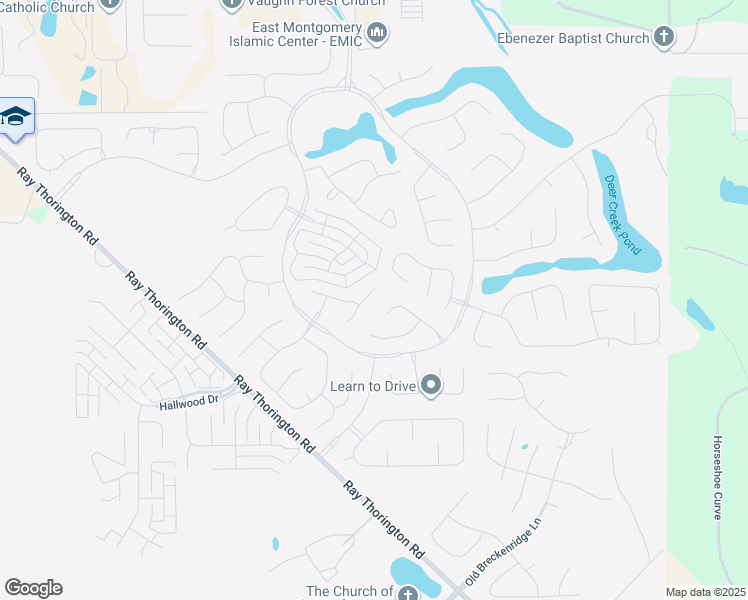map of restaurants, bars, coffee shops, grocery stores, and more near 8907 Abingdon Place in Montgomery