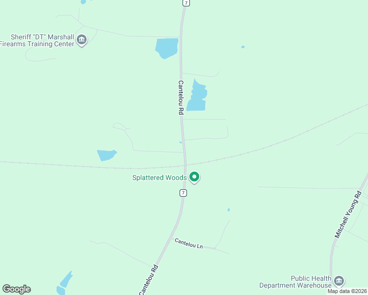 map of restaurants, bars, coffee shops, grocery stores, and more near County Road 7 in Montgomery County