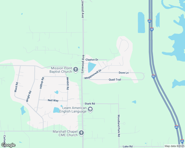map of restaurants, bars, coffee shops, grocery stores, and more near 341 Whippoorwill Drive in Stonewall