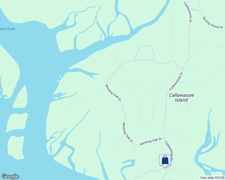 map of restaurants, bars, coffee shops, grocery stores, and more near 61 Winding Oak Drive in Okatie