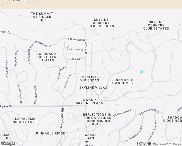 map of restaurants, bars, coffee shops, grocery stores, and more near 4720 East Cherry Hills Place in Tucson