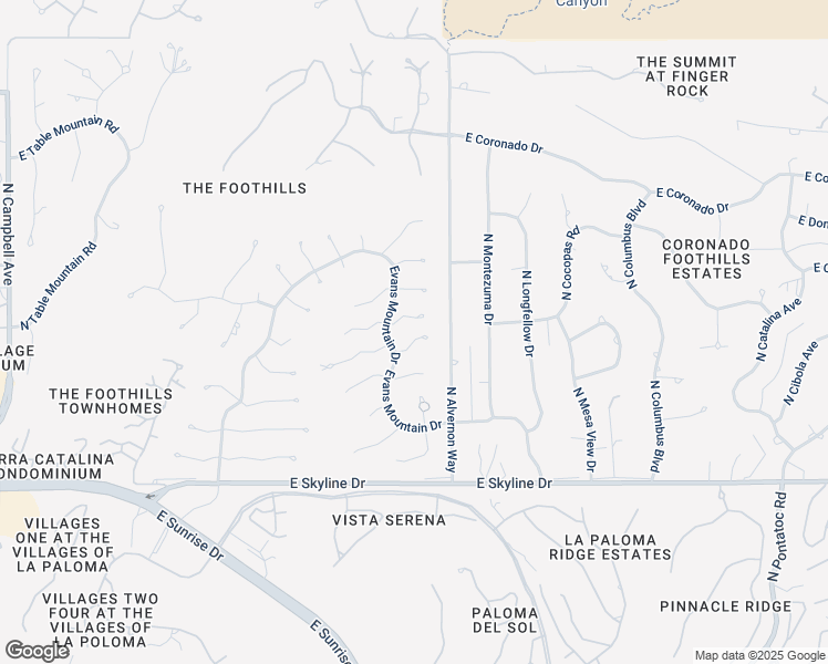 map of restaurants, bars, coffee shops, grocery stores, and more near 3838 East Gibbon Mountain Place in Tucson