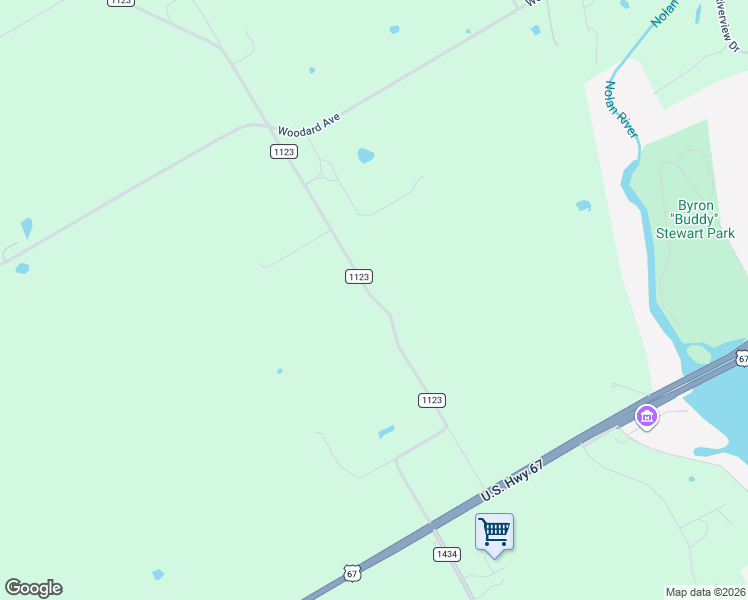 map of restaurants, bars, coffee shops, grocery stores, and more near 780 County Road 1123 in Cleburne