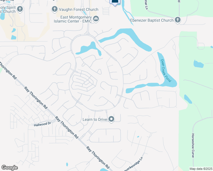 map of restaurants, bars, coffee shops, grocery stores, and more near 8916 Ashland Park Place in Montgomery
