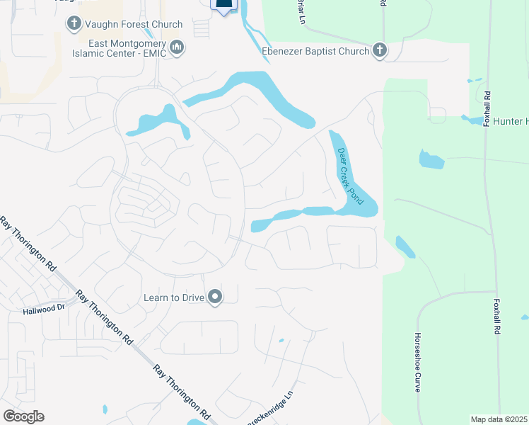 map of restaurants, bars, coffee shops, grocery stores, and more near 8856 Alderwood Way in Montgomery