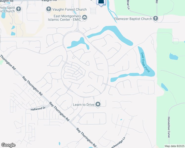 map of restaurants, bars, coffee shops, grocery stores, and more near 8908 Ashland Park Place in Montgomery