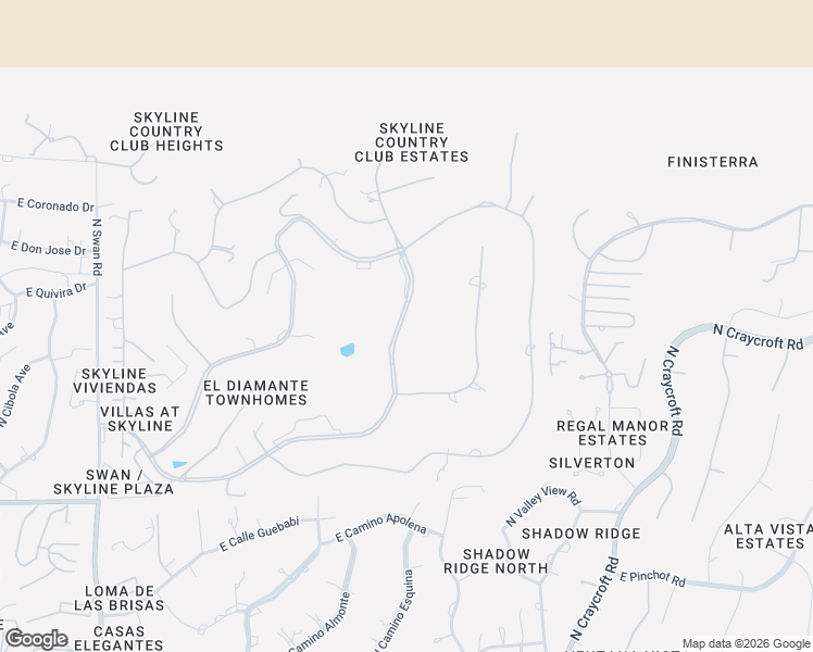 map of restaurants, bars, coffee shops, grocery stores, and more near 5226 East Mission Hill Drive in Tucson