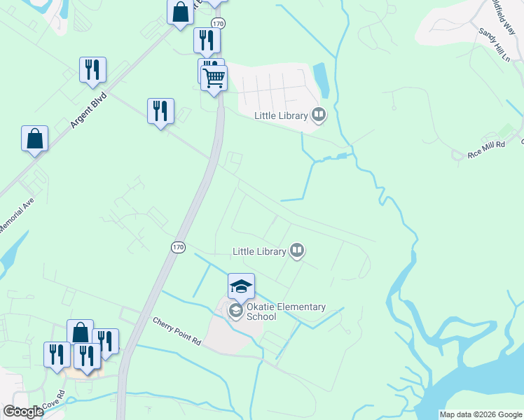 map of restaurants, bars, coffee shops, grocery stores, and more near in Hardeeville