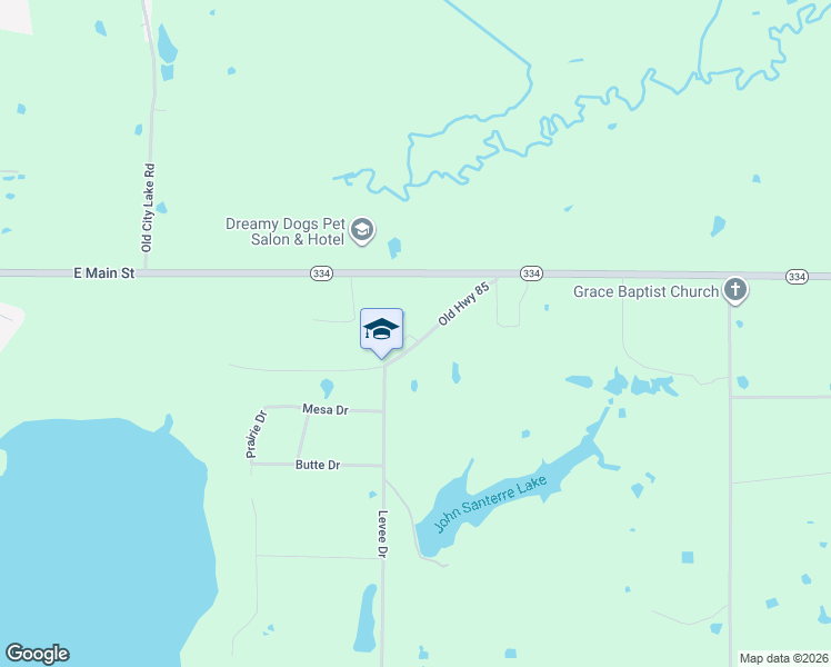 map of restaurants, bars, coffee shops, grocery stores, and more near 1317 East Main Street in Gun Barrel City