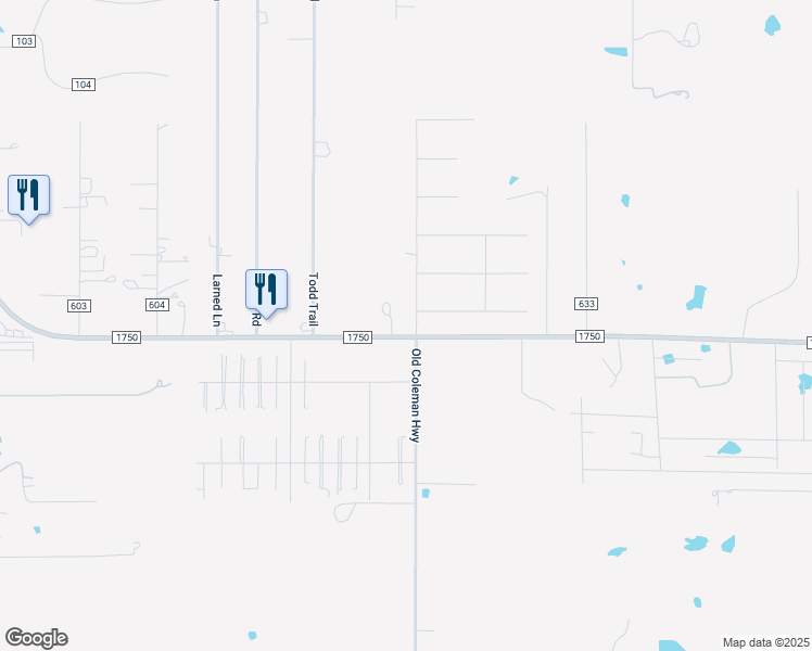 map of restaurants, bars, coffee shops, grocery stores, and more near 1610 Farm to Market Road 1750 in Abilene