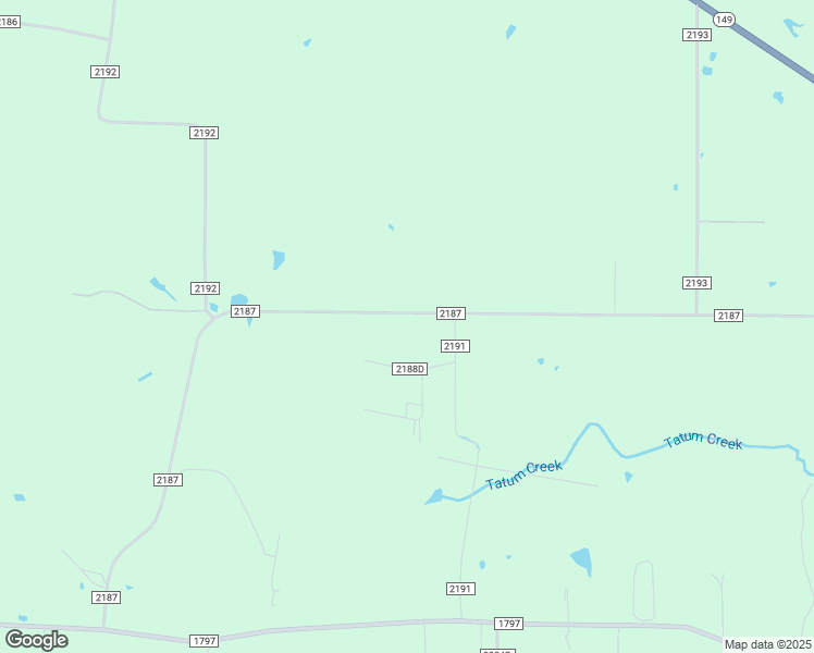 map of restaurants, bars, coffee shops, grocery stores, and more near 18126 County Road 2187 in Tatum