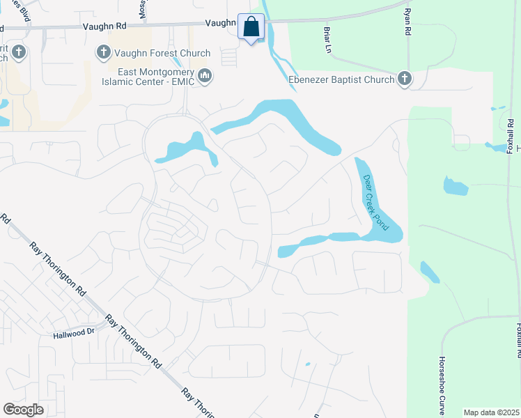 map of restaurants, bars, coffee shops, grocery stores, and more near 9012 Hanston Court in Montgomery