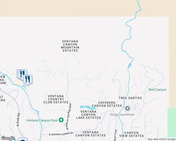 map of restaurants, bars, coffee shops, grocery stores, and more near 7205 East Stone Canyon Drive in Tucson