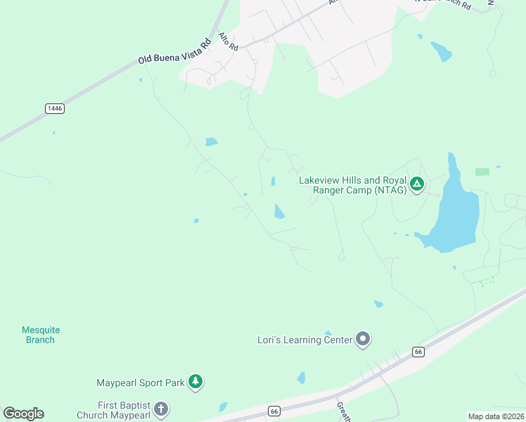 map of restaurants, bars, coffee shops, grocery stores, and more near 443 Mesa Road in Waxahachie