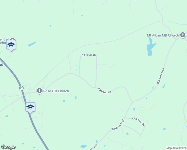 map of restaurants, bars, coffee shops, grocery stores, and more near 128 Le Fleurs Drive in Vicksburg