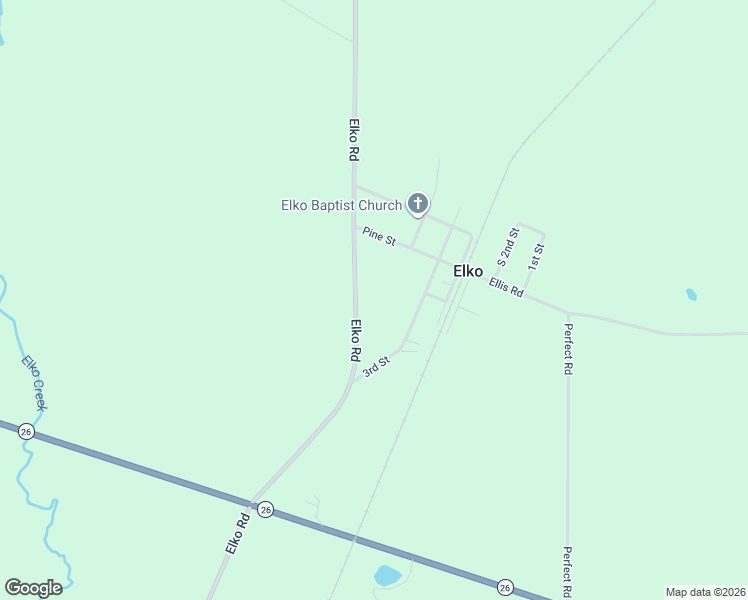 map of restaurants, bars, coffee shops, grocery stores, and more near 2616 Elko Road in Elko