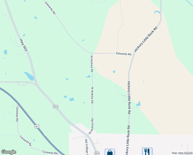 map of restaurants, bars, coffee shops, grocery stores, and more near 577-581 North Hickory Road in Hickory