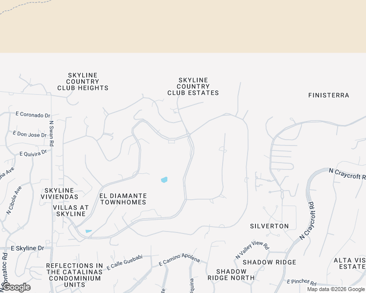 map of restaurants, bars, coffee shops, grocery stores, and more near 5251 East Mission Hill Drive in Tucson