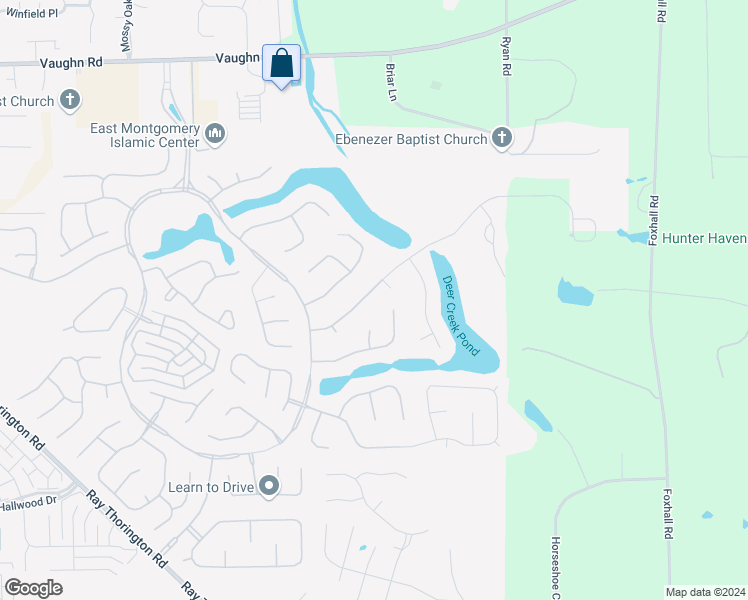 map of restaurants, bars, coffee shops, grocery stores, and more near 8854 Marston Way in Montgomery