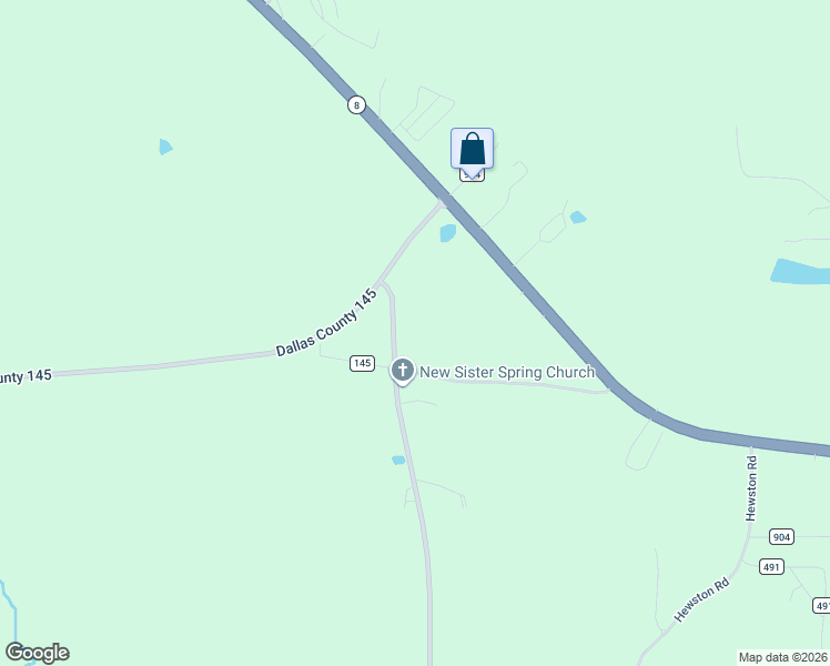 map of restaurants, bars, coffee shops, grocery stores, and more near 295 County Road 67 in Selma