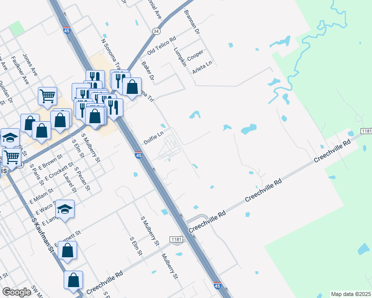 map of restaurants, bars, coffee shops, grocery stores, and more near 600 South Sonoma Trail in Ennis