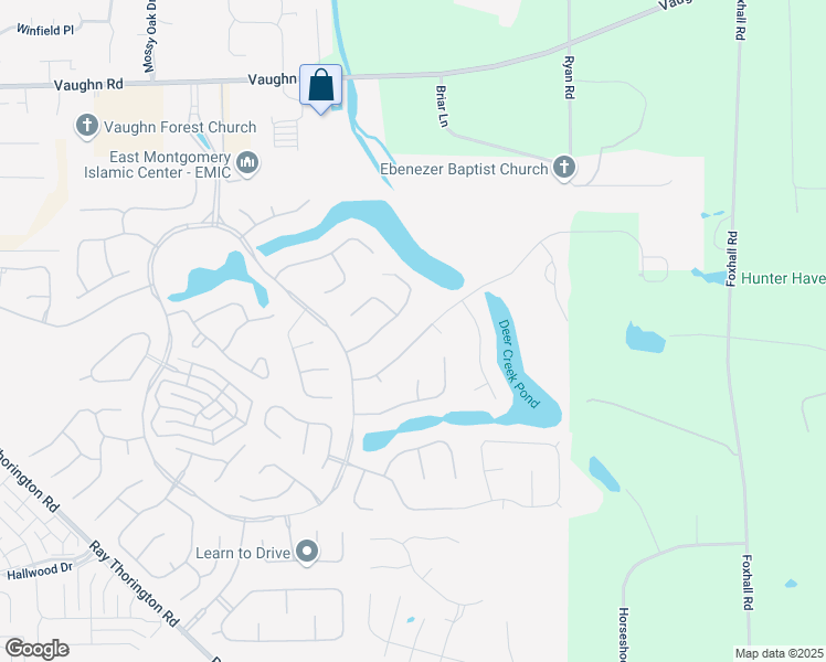 map of restaurants, bars, coffee shops, grocery stores, and more near 8842 Wellston Place in Montgomery