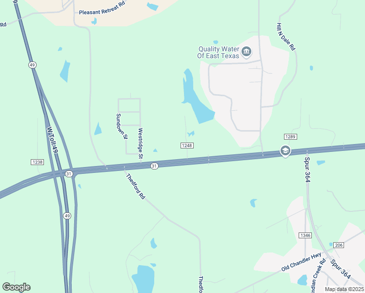 map of restaurants, bars, coffee shops, grocery stores, and more near 10468 County Road 1248 in Tyler