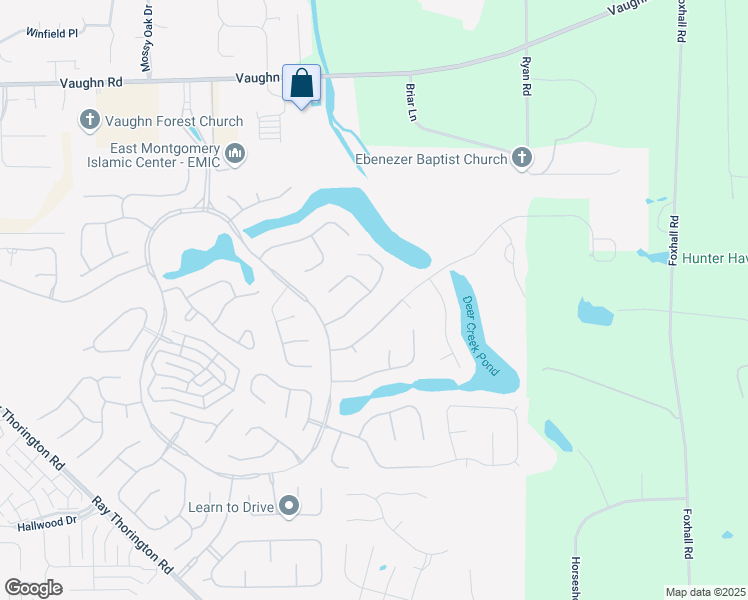 map of restaurants, bars, coffee shops, grocery stores, and more near 8842 Wellston Pl in Montgomery