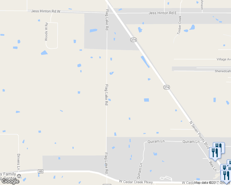 map of restaurants, bars, coffee shops, grocery stores, and more near 729 County Road 2404 in Seven Points