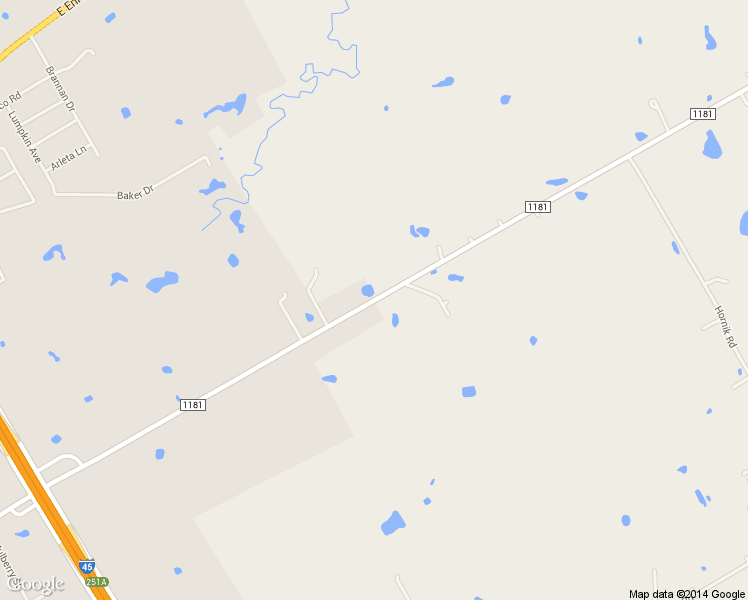 map of restaurants, bars, coffee shops, grocery stores, and more near 2222 Creechville Road in Ennis