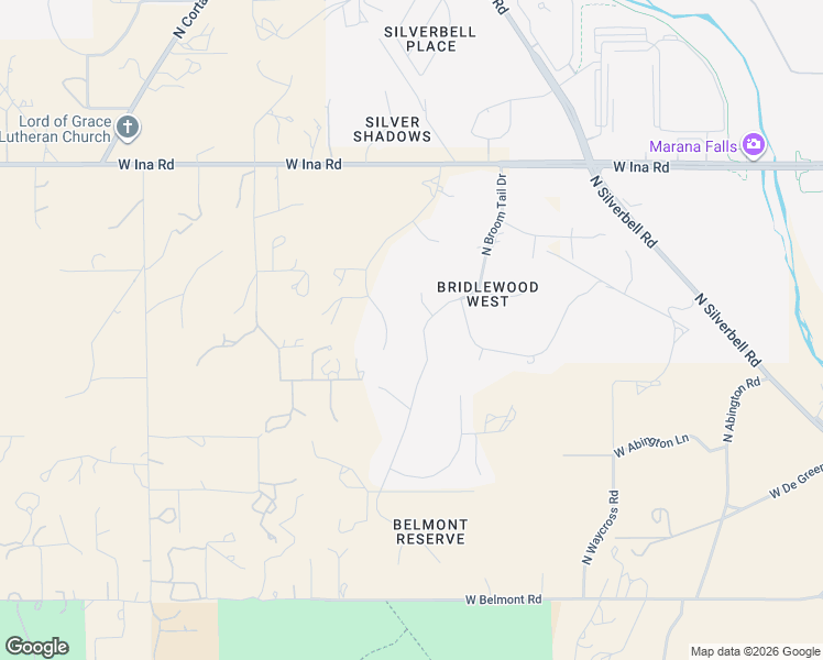 map of restaurants, bars, coffee shops, grocery stores, and more near 6071 West Broom Tail Circle in Tucson