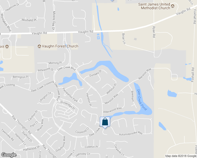 map of restaurants, bars, coffee shops, grocery stores, and more near 9124 Houndsbay Drive in Montgomery