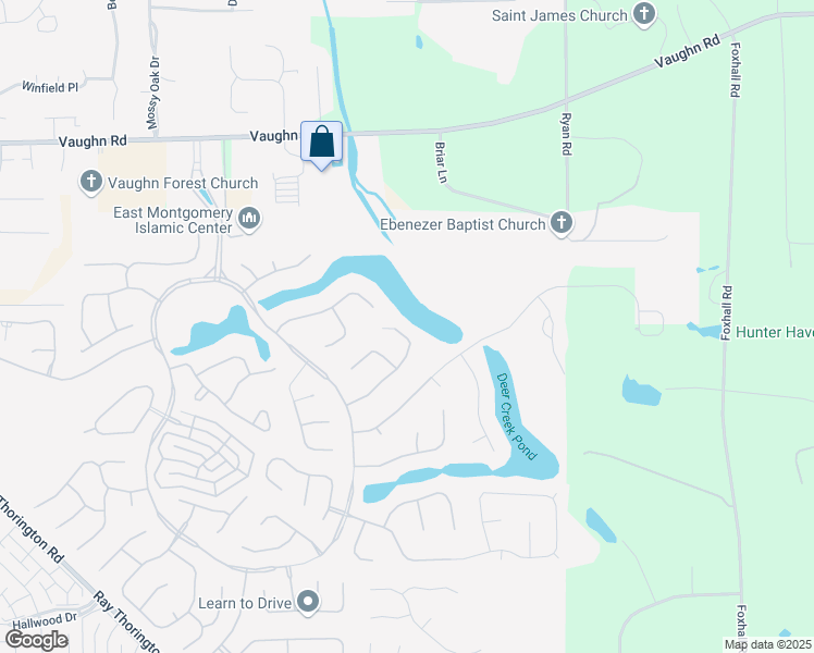 map of restaurants, bars, coffee shops, grocery stores, and more near 8942 Wellston Place in Montgomery
