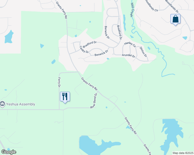 map of restaurants, bars, coffee shops, grocery stores, and more near 173 Grants Ferry Circle in Brandon