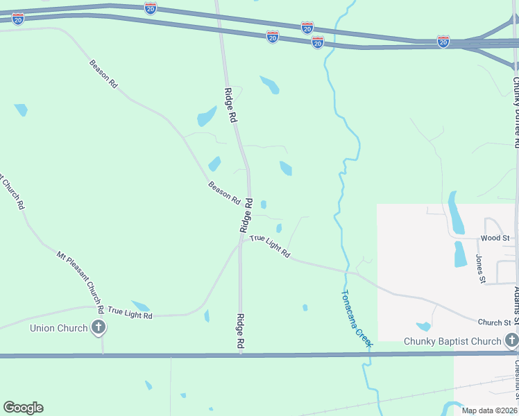 map of restaurants, bars, coffee shops, grocery stores, and more near 745 Ridge Road in Chunky