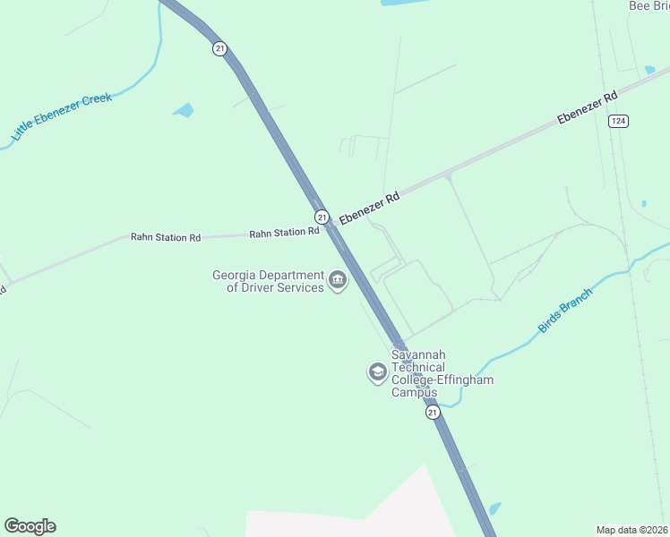 map of restaurants, bars, coffee shops, grocery stores, and more near 2720 Georgia 21 in Rincon