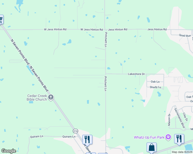 map of restaurants, bars, coffee shops, grocery stores, and more near 135 Shenedoah I in Kemp