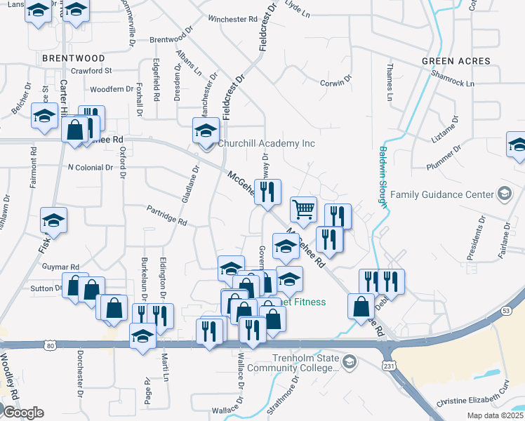 map of restaurants, bars, coffee shops, grocery stores, and more near in Montgomery