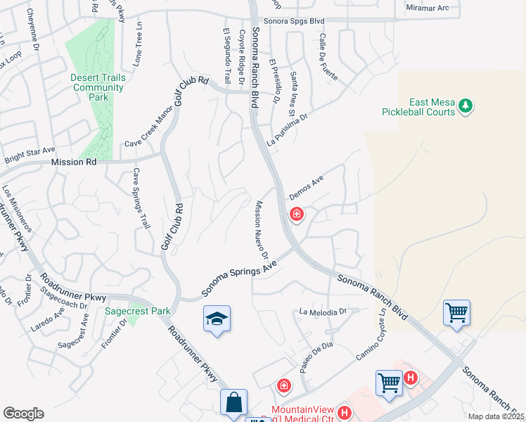map of restaurants, bars, coffee shops, grocery stores, and more near 1272 Mission Nuevo Drive in Las Cruces