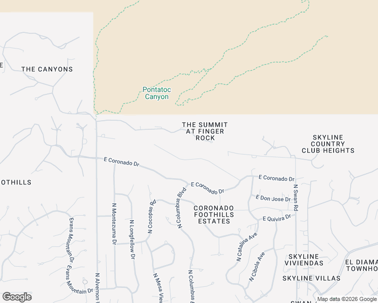 map of restaurants, bars, coffee shops, grocery stores, and more near 4215 East La Paloma Drive in Tucson