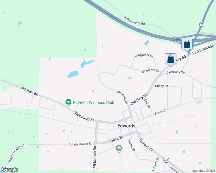 map of restaurants, bars, coffee shops, grocery stores, and more near 313 Magnolia Street in Edwards