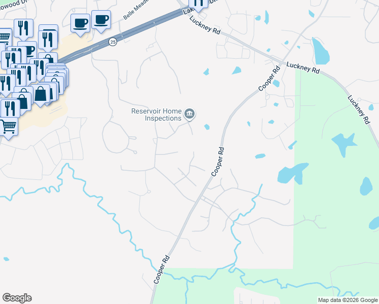 map of restaurants, bars, coffee shops, grocery stores, and more near 511 Pine Hill Place in Flowood